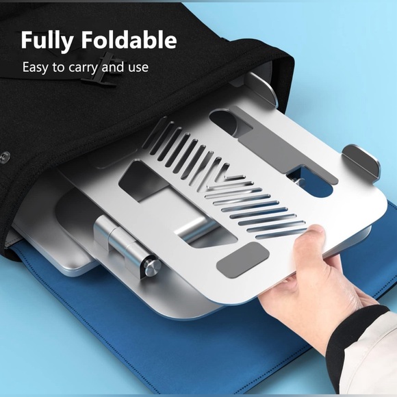 Collapsible Adjustable Silver Laptop Stand - Ergonomic - NWOT - Picture 5 of 13